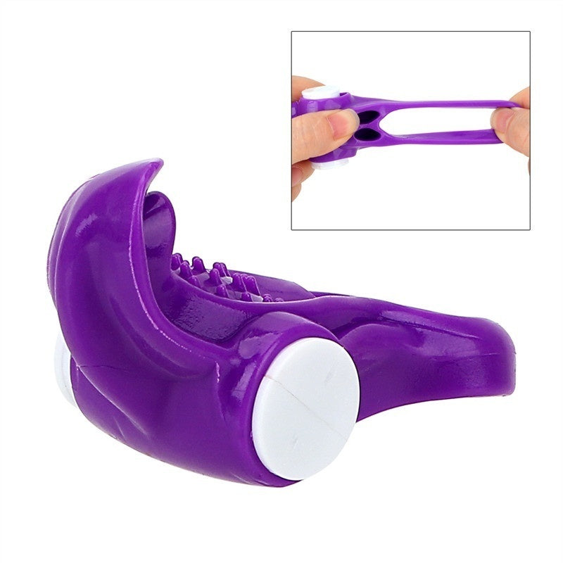 Male Ejaculation Delay Penis Ring Vibrating Tongue Clitorl Stimulate Cock Ring Adult Sex Toys for Men