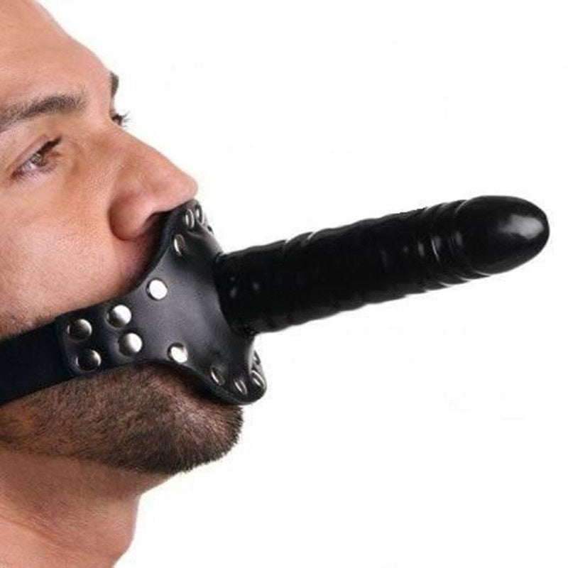 Strap On Mouth Gag Dildo Sex Slave Bondage Plug Adult BDSM Game Sex Toys for Couple Lesbian