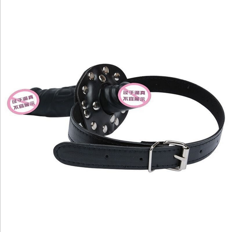 Strap On Mouth Gag Dildo Sex Slave Bondage Plug Adult BDSM Game Sex Toys for Couple Lesbian