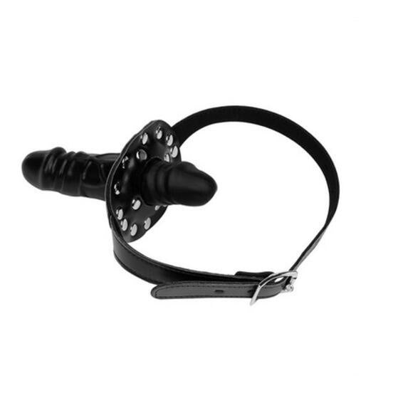 Strap On Dildo Mouth Gag Double Head Plug Adult Bondage BDSM Game Sex Toys for Couples Lesbian