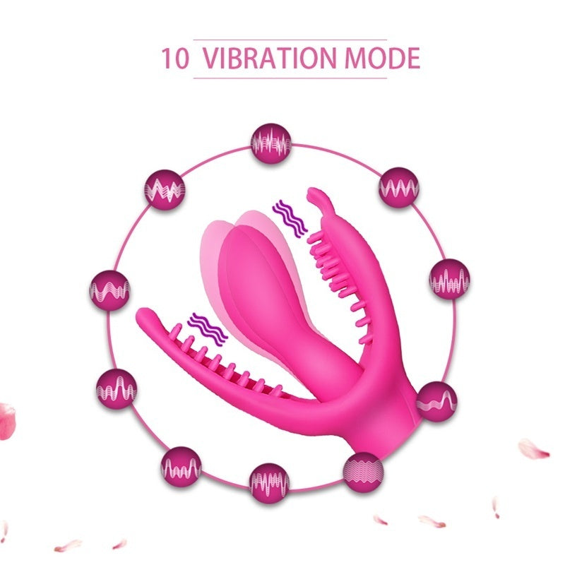 3 Point Stimulator Dildo Vibrator Female Clitoris Body Massager Sex Toys for Women