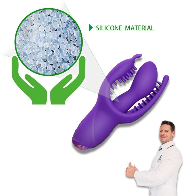 3 Point Stimulator Dildo Vibrator Female Clitoris Body Massager Sex Toys for Women