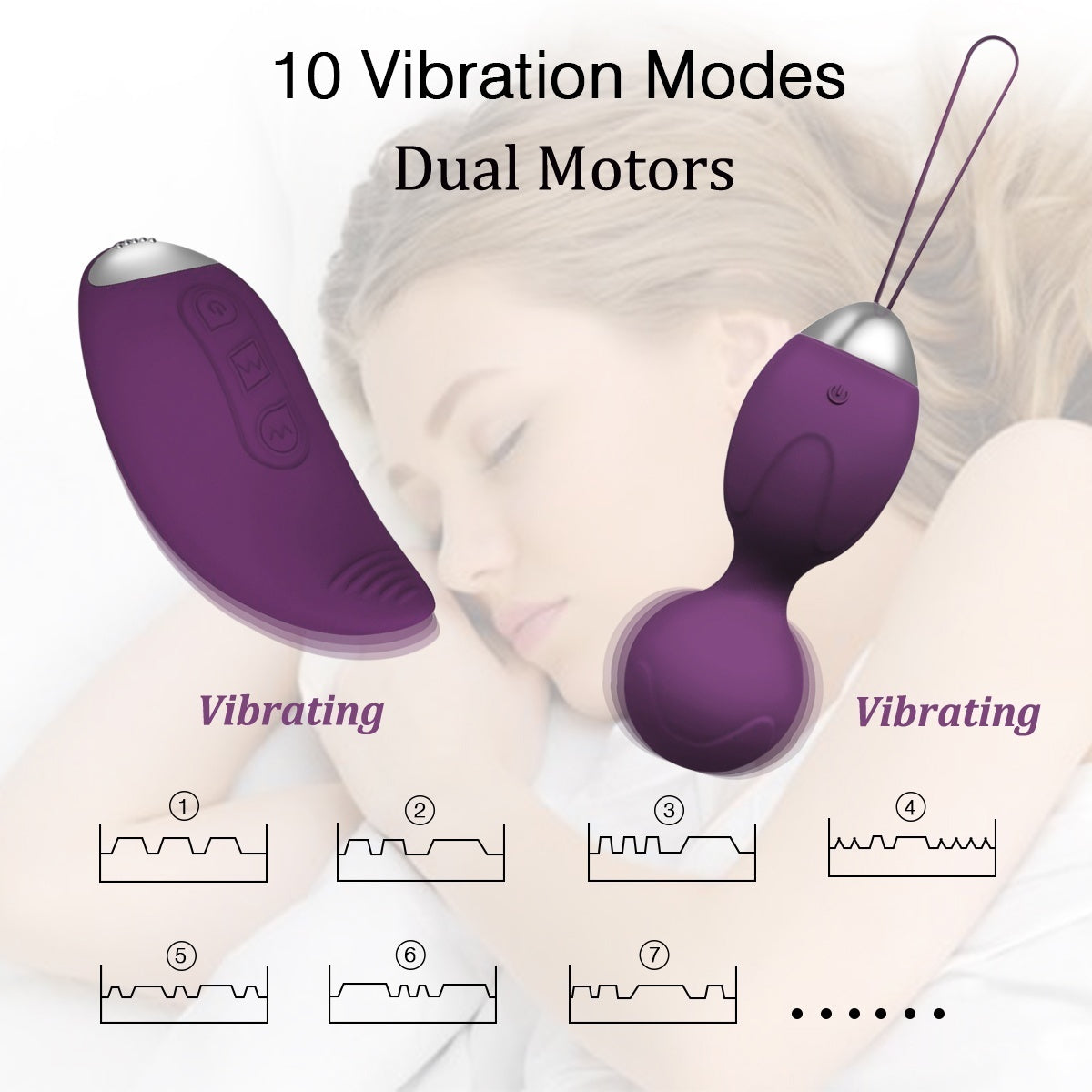 Female Vibrating Benwa Ball 10 Vibration Tighten Vagina Jump Egg Vibrator Remote Sex Toys for Women