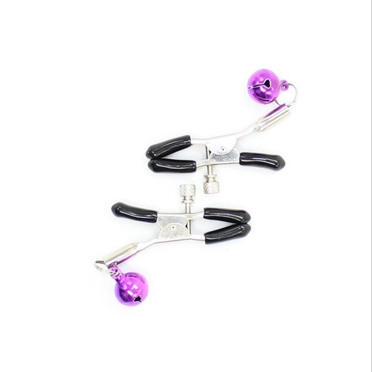2pcs/Sets Nipples Clips with Bells Adult Breast Clip Sexy Women's Nipple Temptation Sex Toys