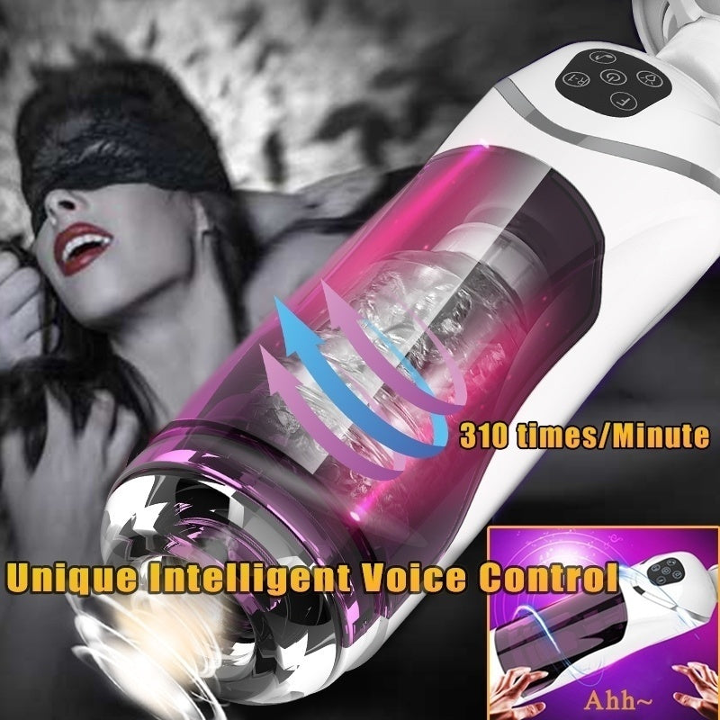 Male Intelligent Telescopic Rotating Masturbator Automatic Capsule Auto Sucking Telescopic Aircraft Cup Piston Sex Toys