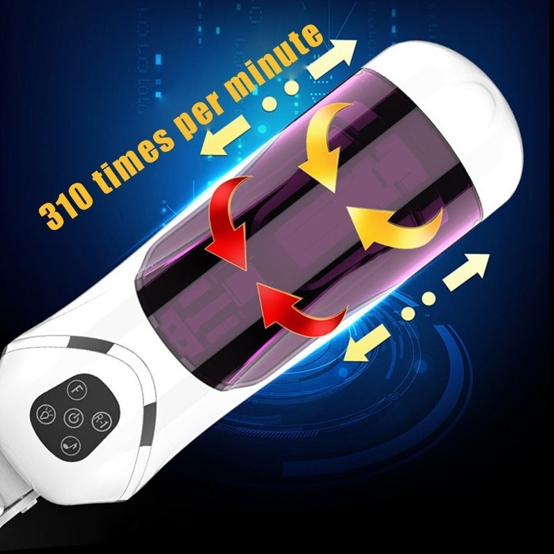 Male Intelligent Telescopic Rotating Masturbator Automatic Capsule Auto Sucking Telescopic Aircraft Cup Piston Sex Toys