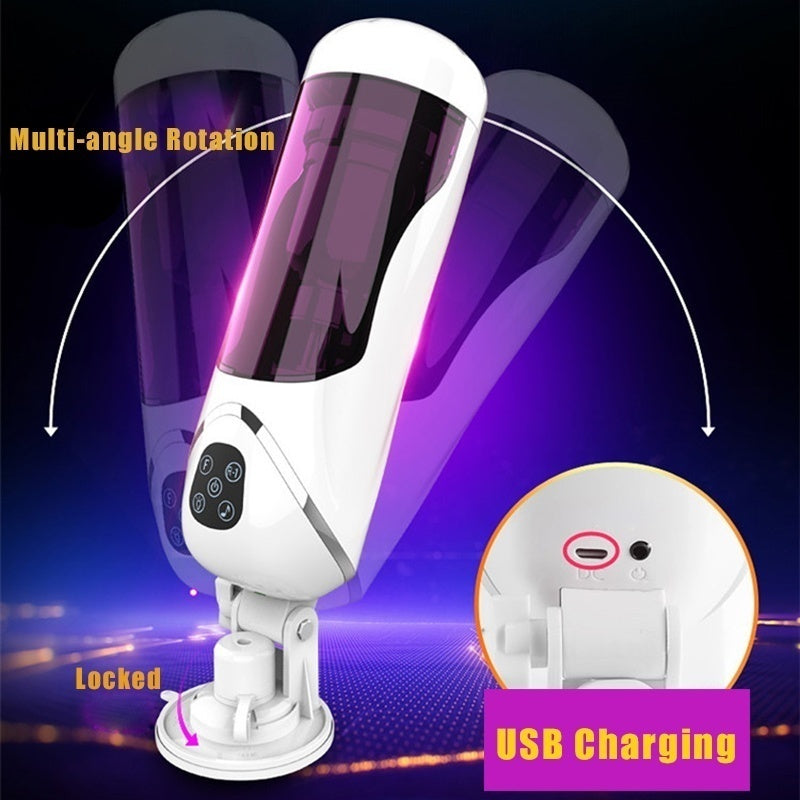 Male Intelligent Telescopic Rotating Masturbator Automatic Capsule Auto Sucking Telescopic Aircraft Cup Piston Sex Toys