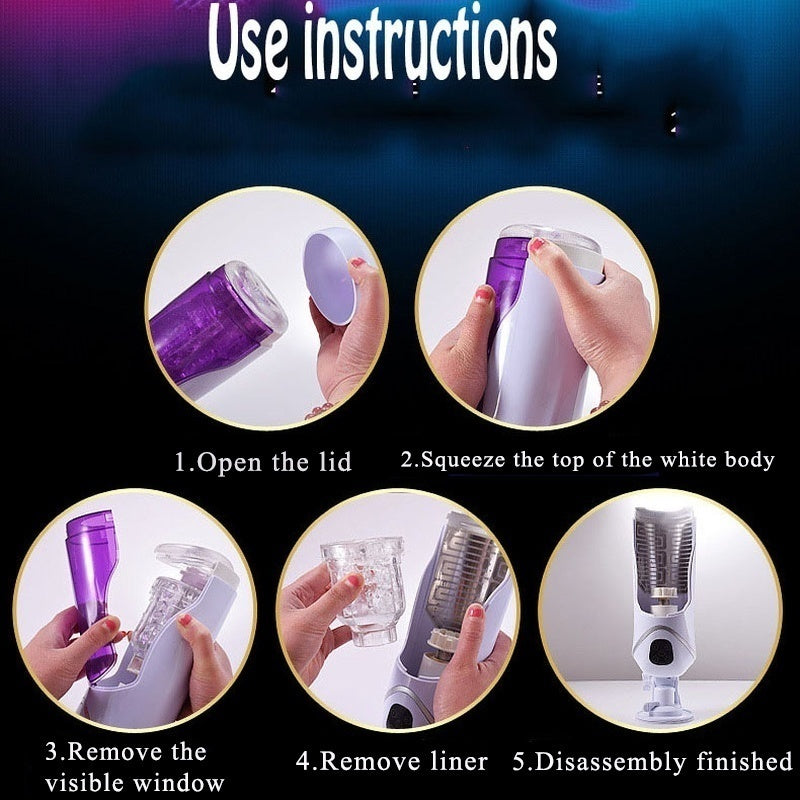 Male Intelligent Telescopic Rotating Masturbator Automatic Capsule Auto Sucking Telescopic Aircraft Cup Piston Sex Toys