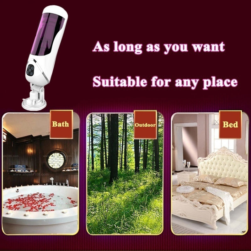 Male Intelligent Telescopic Rotating Masturbator Automatic Capsule Auto Sucking Telescopic Aircraft Cup Piston Sex Toys