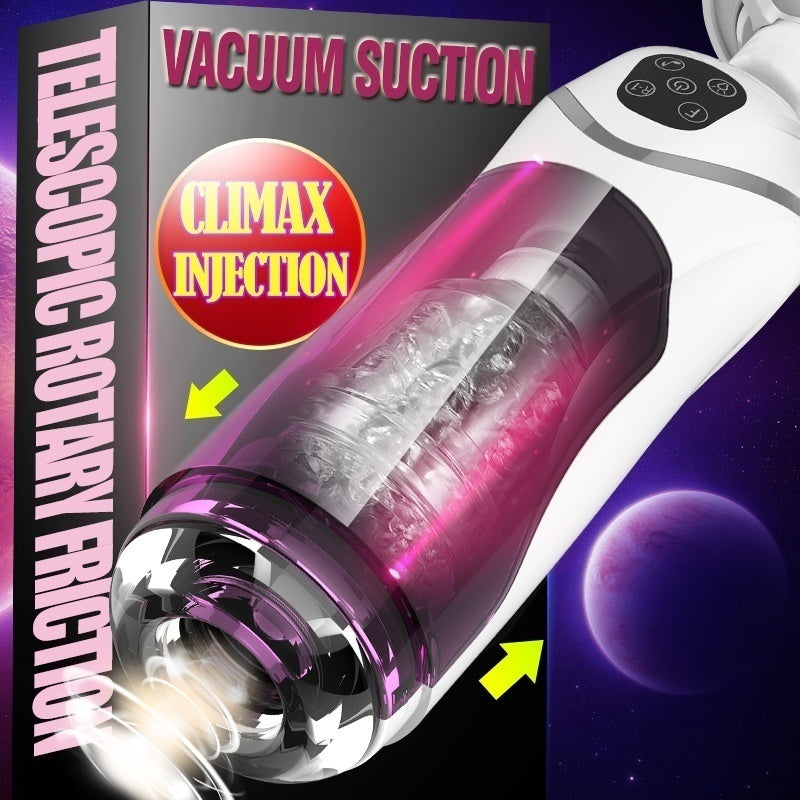 Male Intelligent Telescopic Rotating Masturbator Automatic Capsule Auto Sucking Telescopic Aircraft Cup Piston Sex Toys