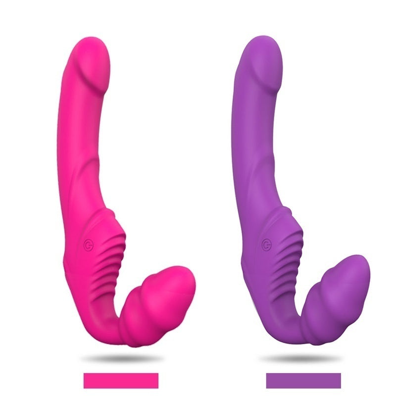 9 Speeds Strapon Double Ended Dildo Vibrator Lesbian Masturbration Sex Toys for Female Couple