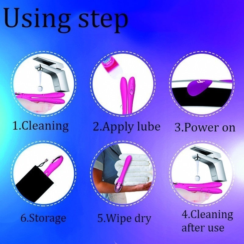 360 ° Bend Double Head Vibrating AV Massager Dildo Vibrator for Female Lesbian Sex Toy for Couples/Gays