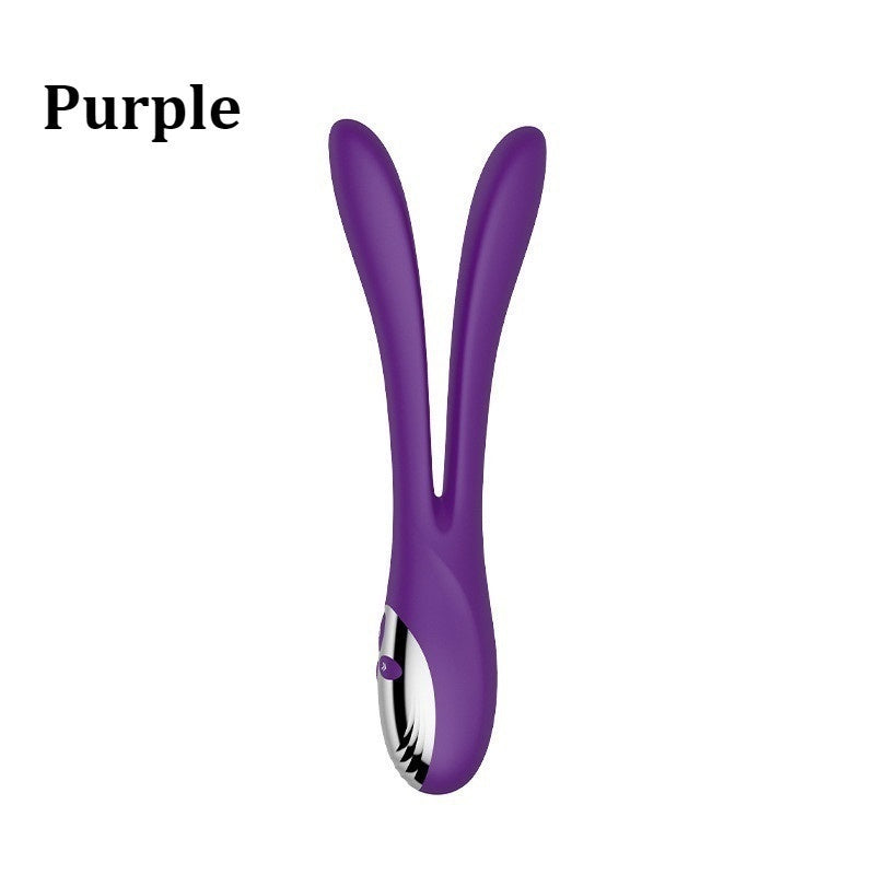 360 ° Bend Double Head Vibrating AV Massager Dildo Vibrator for Female Lesbian Sex Toy for Couples/Gays
