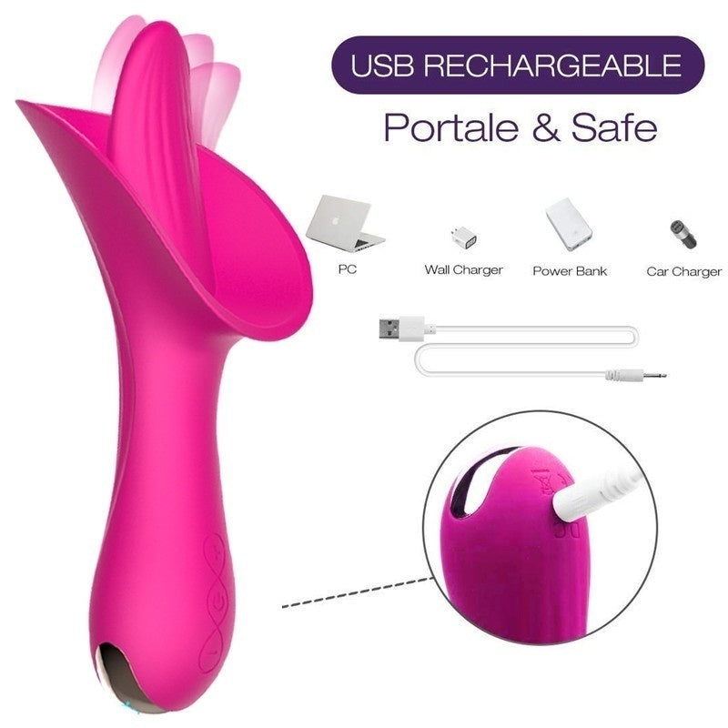 Female Mastur/bation Sucking Tongue Vibrator G-spot Stimulating Clitoris Massager Adult Sex Toy for Women