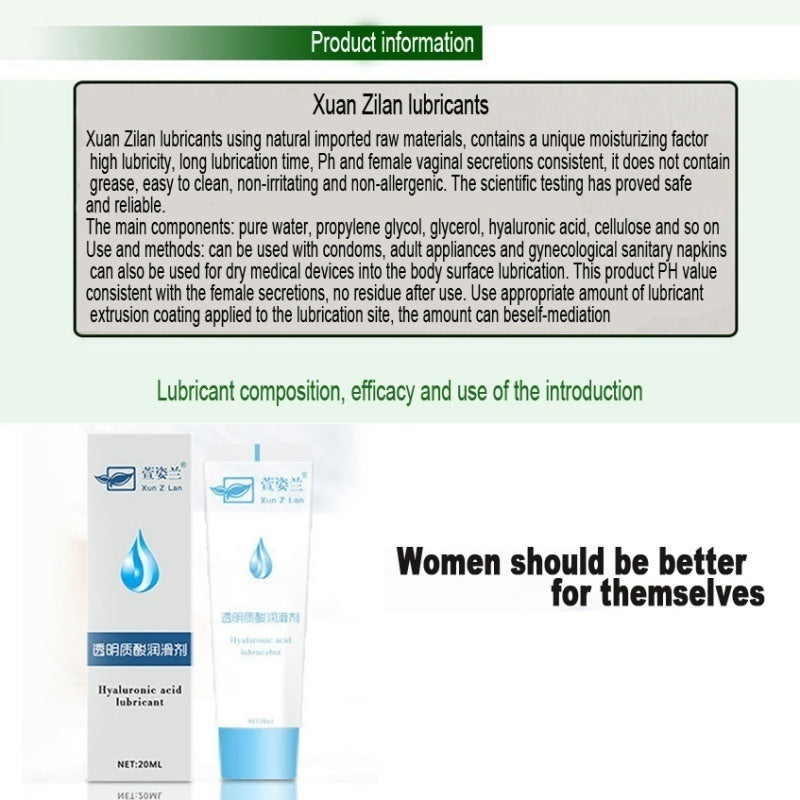 Water Based Lubricant for Sex Silk Touch Edible Anal Sex Lubricant Oral Sex Gel Exciter for Women Orgasm Sex Lube Adult Cream