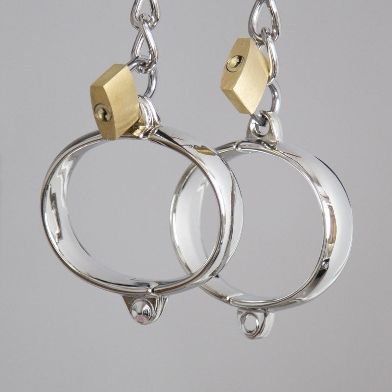 Men and Women Fashion Stainless Steel B.D.S.M Cuffs Toys for Couples