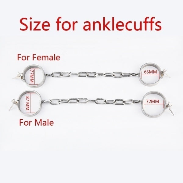 Men and Women Fashion Stainless Steel B.D.S.M Cuffs Toys for Couples