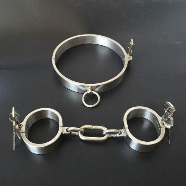 Men and Women Fashion Stainless Steel B.D.S.M Cuffs Toys for Couples