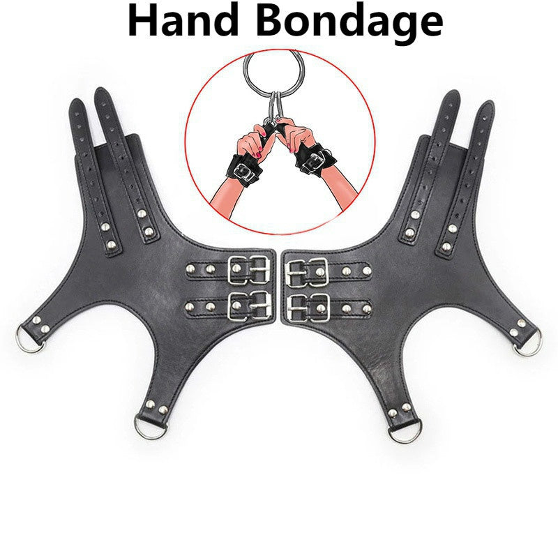Suspension Hand Foot Bondage Slave Bdsm Adjustable Ankle Cuffs Sex Games Leather Slave Sex Tools Flirt For Couples.