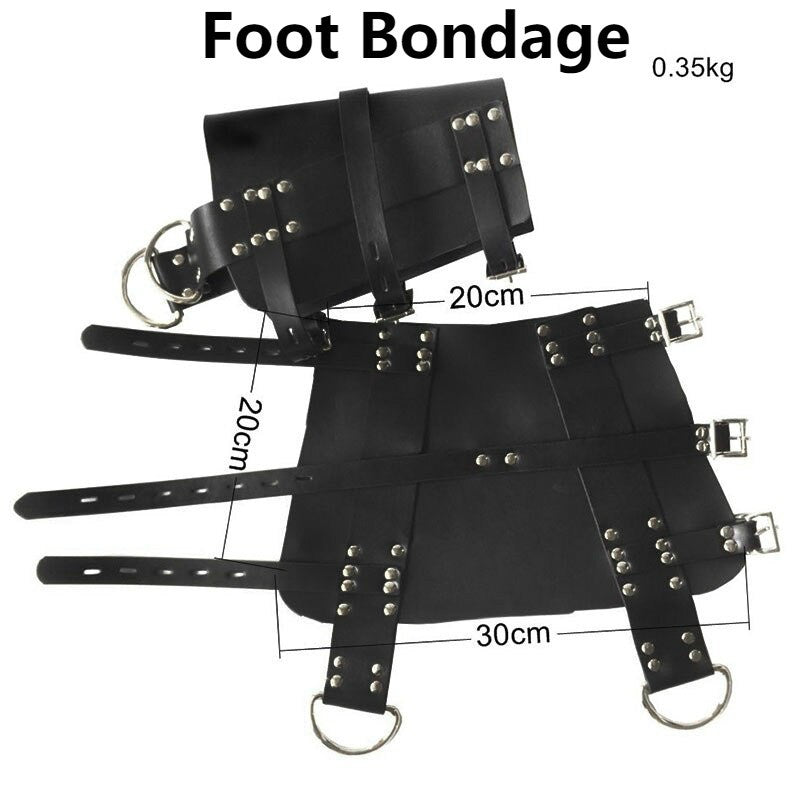 Suspension Hand Foot Bondage Slave Bdsm Adjustable Ankle Cuffs Sex Games Leather Slave Sex Tools Flirt For Couples.
