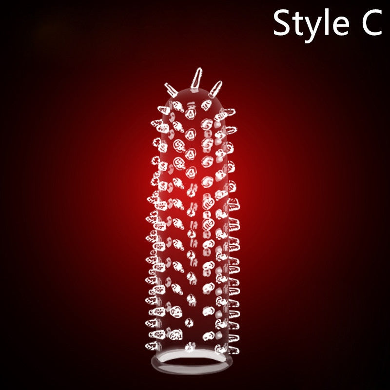 Transparent taste wolf tooth set man's penis cover crystal set husband and wife toys adult sex products silicone cover wholesale