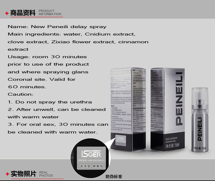 Penneli spray delayed spray for male external use for premature ejaculation prolonging 60 minutes of penile dilatation pill