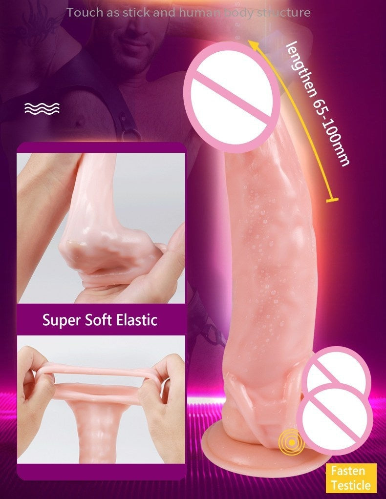 Enlargement Enhancer Condom Delay Sex Toys for Men Extender Ring Nude Natural Big Male Penis Sleeve Extender
