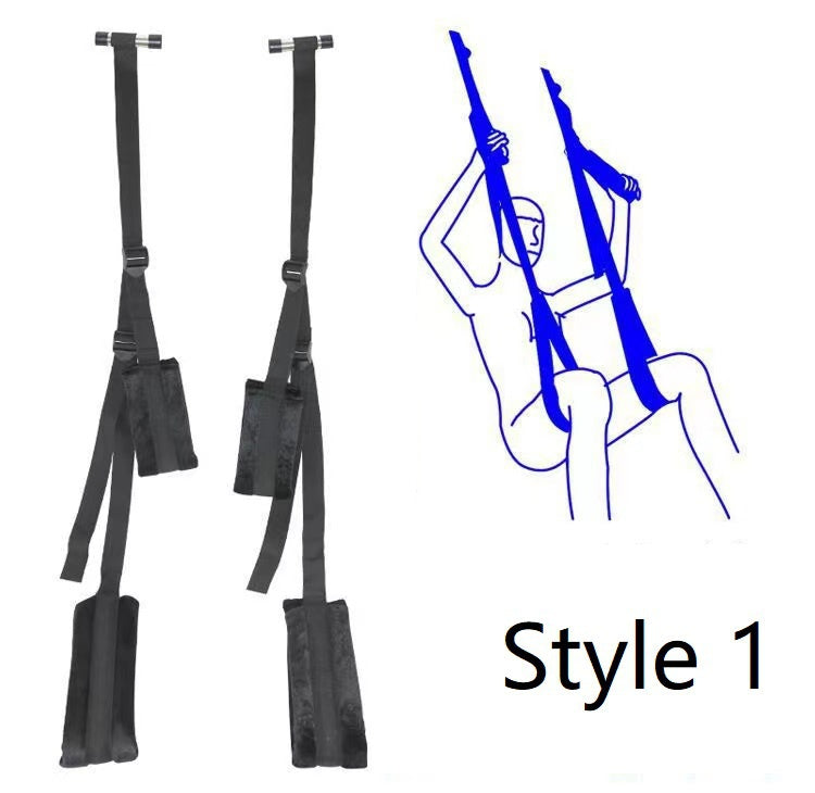 4 Colors 2style Sex Nylon Swing Ankle Cuff Slave Soft Sex Furniture Fetish Bandage Swing Sex Erotic Toys Couple Sex Furniture