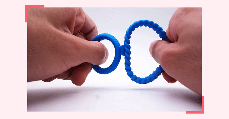 Men's silicone penis ring, fine lock ring, double delay ring, sex toy manufacturer custom spot