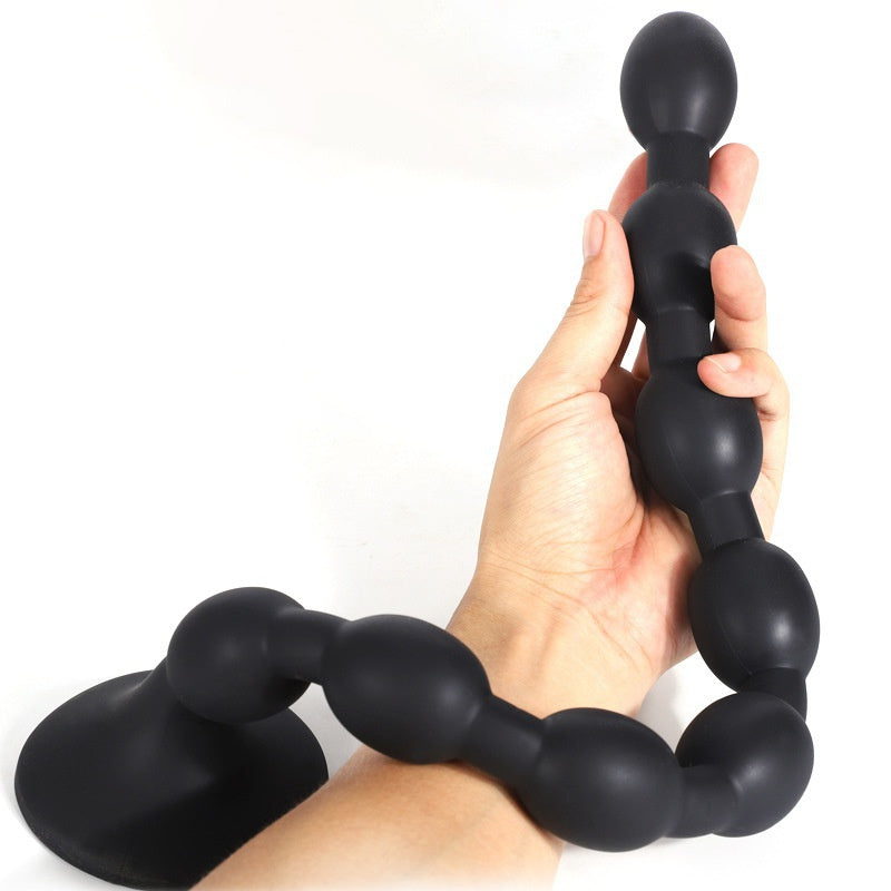 8 lianzhu tools sex super long liquid silicone soft and comfortable new small planet pull beads anal plug
