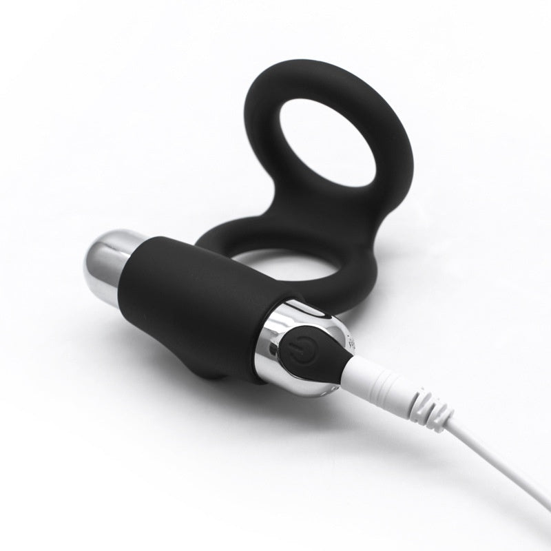 Adult sex toys co-vibration lock fine ring wholesale direct sale men's wear silicone vibration ring couple flirt