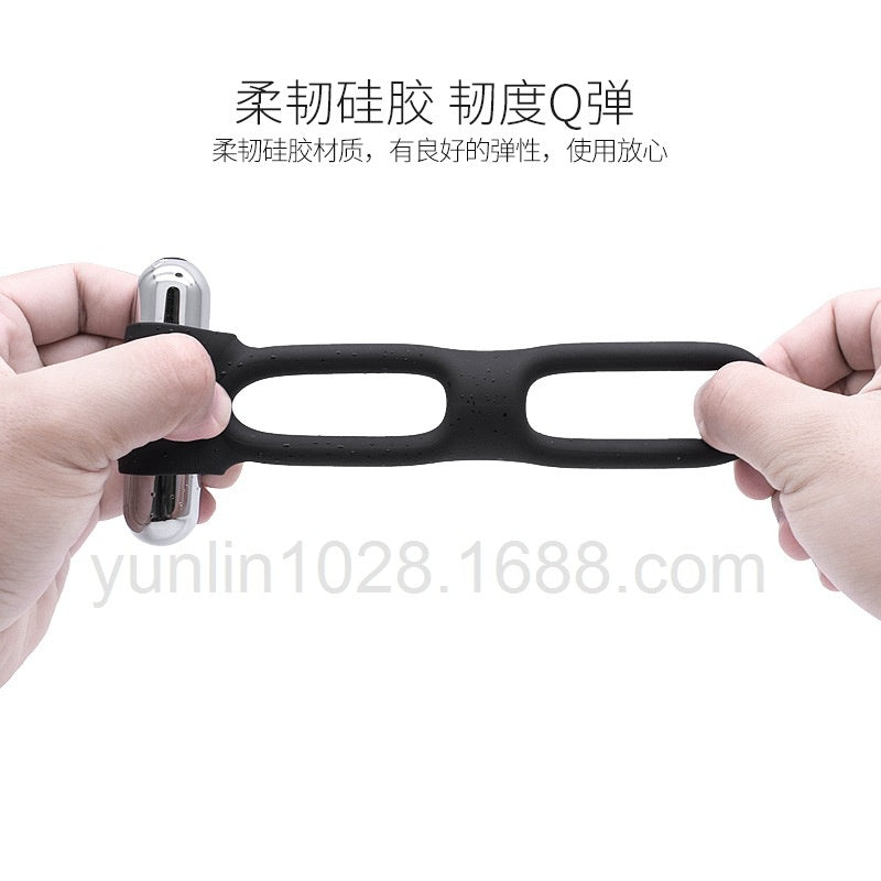 Adult sex toys co-vibration lock fine ring wholesale direct sale men's wear silicone vibration ring couple flirt
