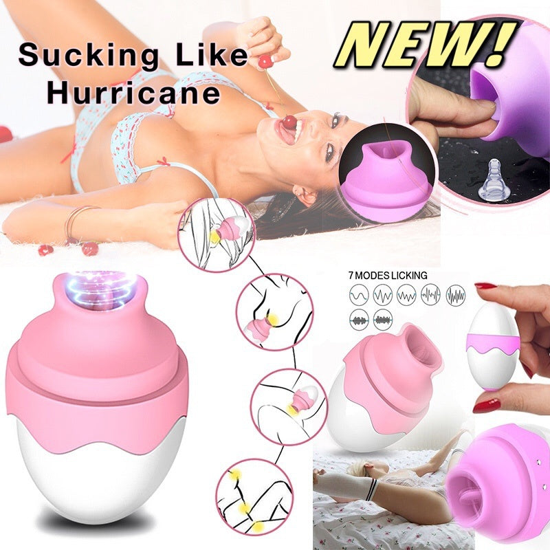 Nipple Sucking Oral Licking Tool 7 Speeds Tongue Blowjob Egg For Woman MasturbatorVibrator Clitoral Pussy Licker Massager Sex Toys