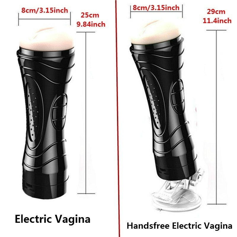 Handsfree Electric Men's Masturbation Vagina 7 Speed Masturbator Cup Sex Toys for Male