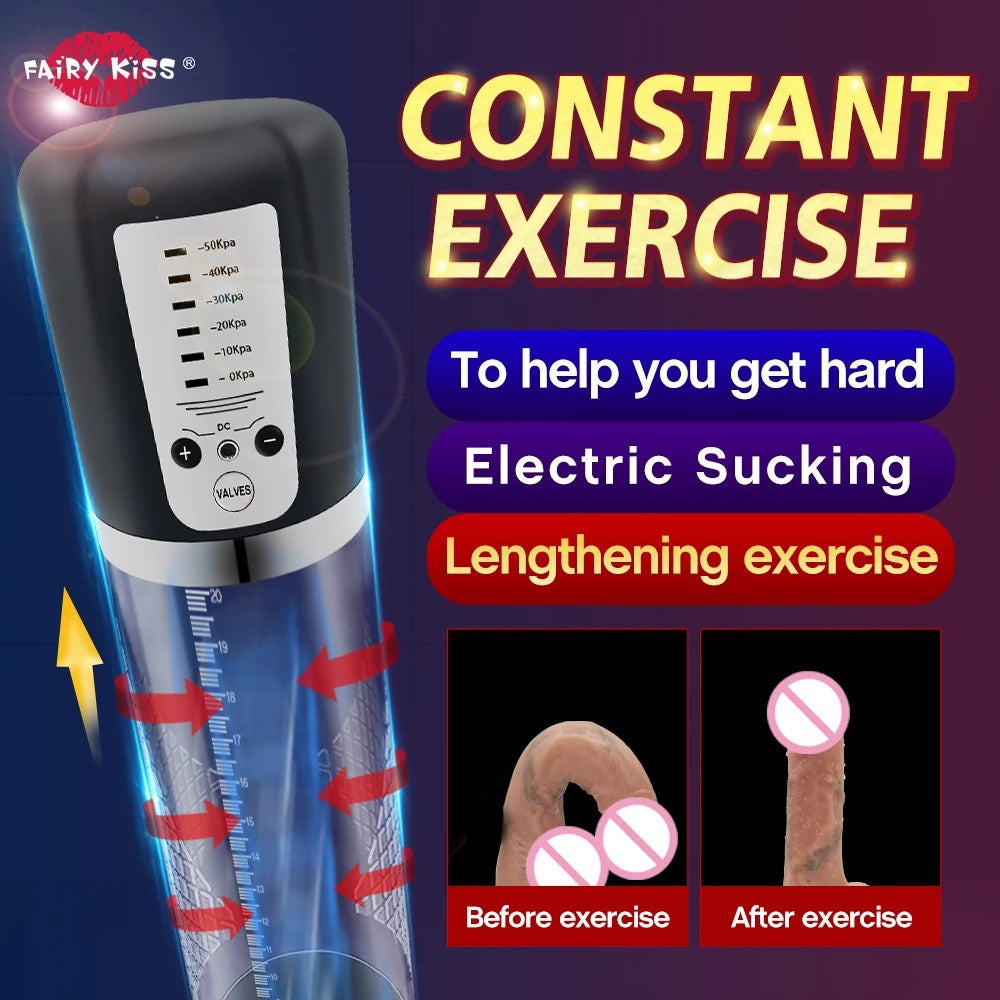 USB Rechargeable Electric Penis Enlarger Vacuum Pump Sex Toys Male Bullets Automatic Penis Pump Penis Enlarger