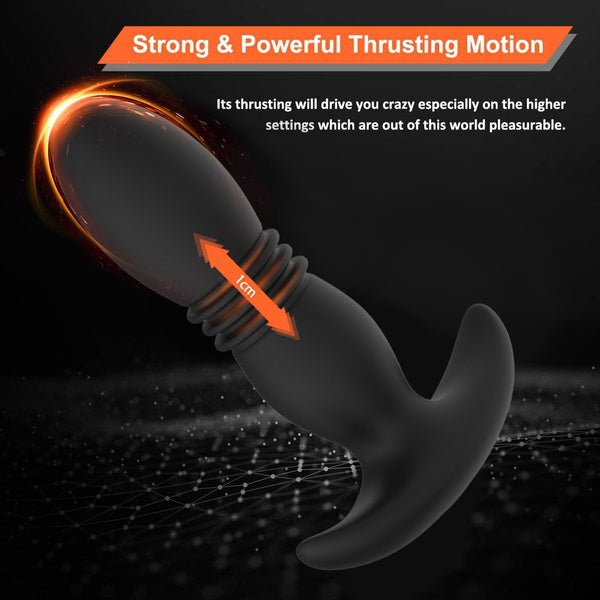 Vibrator Male Thrust Dildo Vibrator Butt Plug Anal Sex Toys 12 Vibration 3 Telescopic Wireless Remote Control Male Prostate Massager Anal Sex Toys