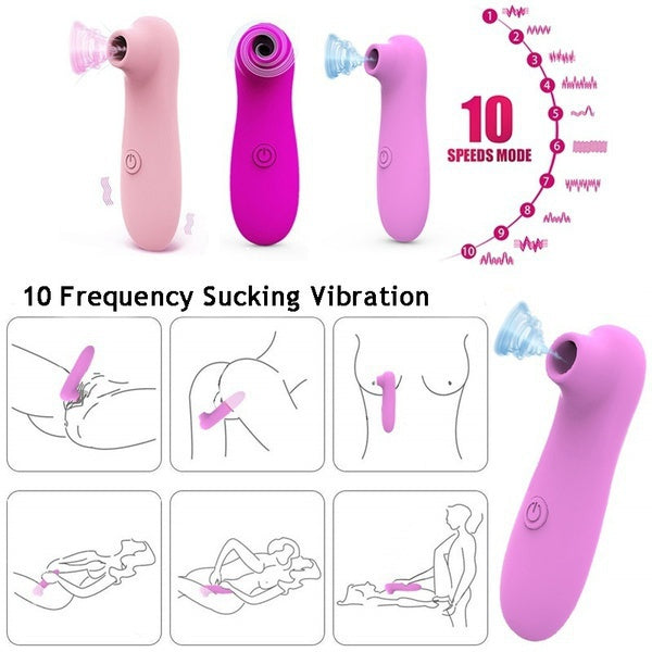 Adult Oral Clit Stimulator Female Sub Flex Toys Female Strong Oral Sex Clit Sucking Vibrator Nipples G Spot Masturbator