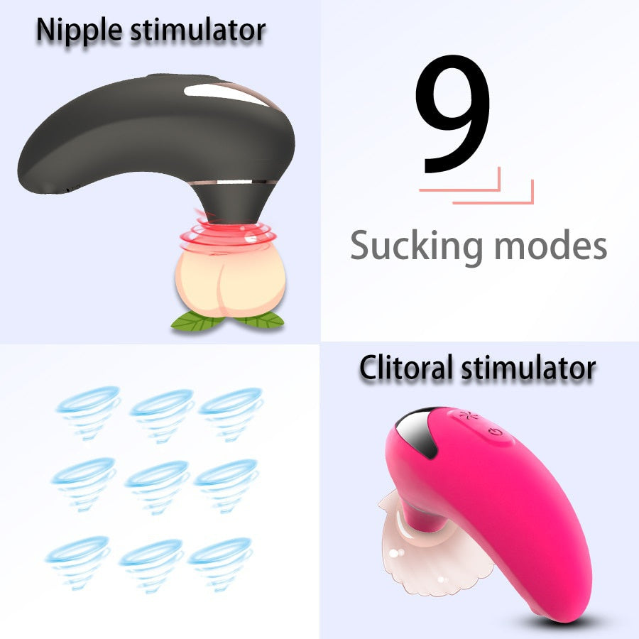 Female Tongue Nipples Clit Stimulator Female Masturbation Mouth Sucking Vibrator 9 Speed Licking Vibrating Sex Toys