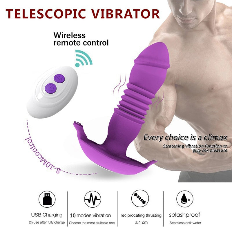 Prostate stimulator female masturbation carrier porn toy couple bullet remote -control telescope fake penis vibrator anal plug