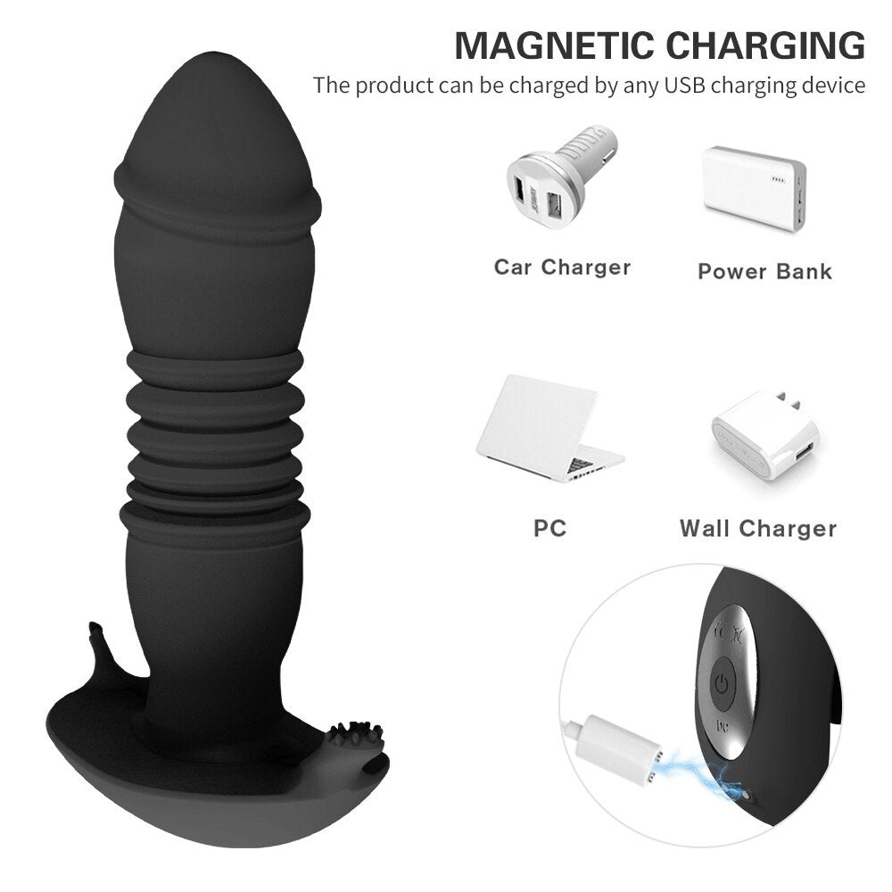 Prostate stimulator female masturbation carrier porn toy couple bullet remote -control telescope fake penis vibrator anal plug