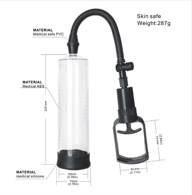 Men Penis Pump Cock Enlargement Vacuum Pump Penis Extender Enlarger Adult Sex Product for Male