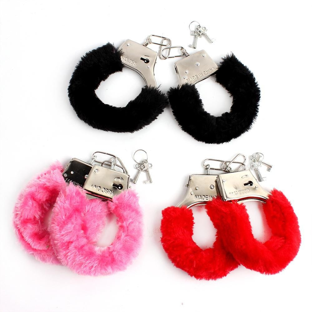 SM Bondage Furry Soft Metal Handcuffs Adult Games Chastity Sex Toys For Couple Role-playing Erotic Products