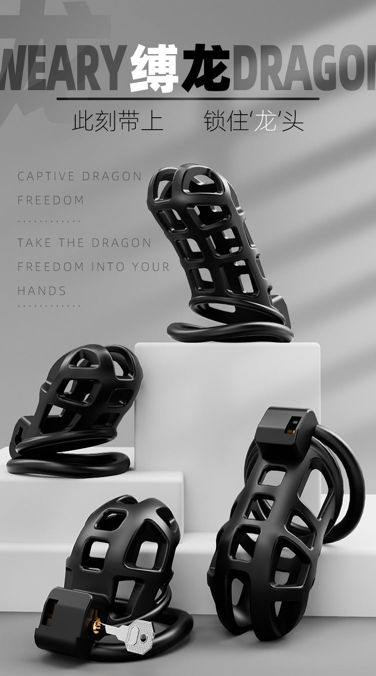 【Chastity Lock】Dragon lock Male SM Penis bondage Chastity lock Alternative toy Birdcage ring Chastity belt Adult sex toys