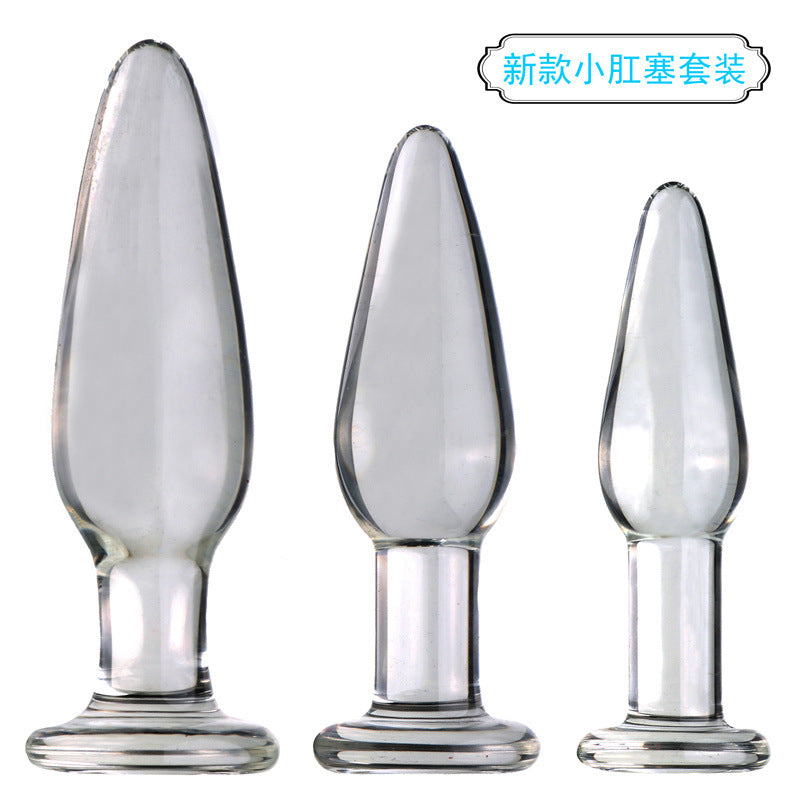 Female masturbator, small transparent glass, anal plug, backyard conditioning, anal plug expansion, sex toys