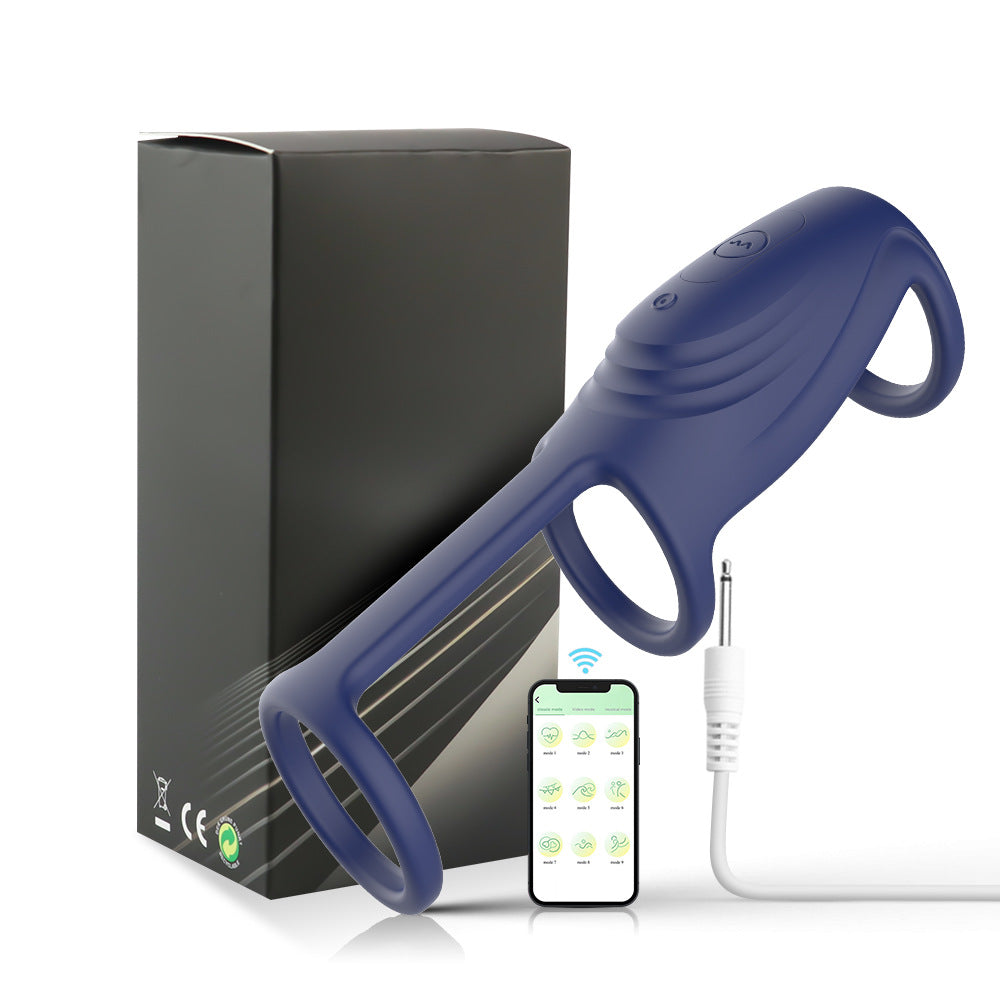 【APP Application】Wholesale of adult products manufacturers, Kevin wireless APP remote control three-ring delay silicone lock fine ring husband and wife products