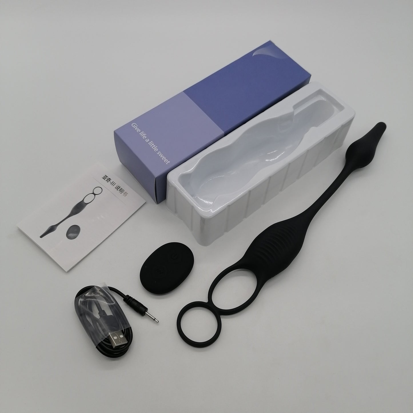 【recommend】Locking ring wearing prostate male and female sympathetic double stimulation massager adult sex toy