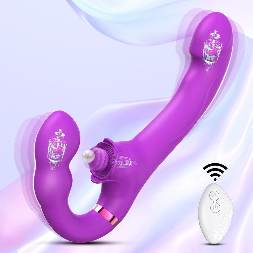 SAV190 female pat vibration remote control double vibration massage stick male and female shared masturbator adult products foreign trade