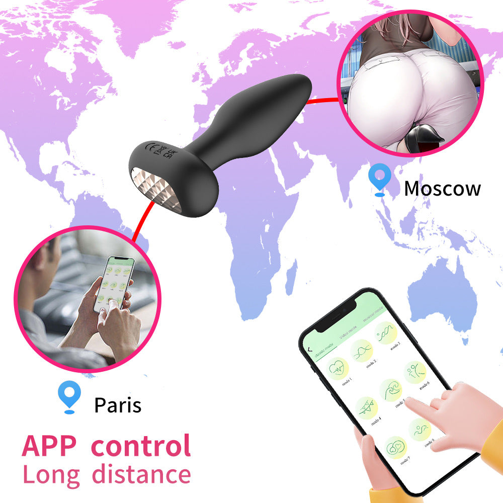【APP Application】Wholesale of adult products manufacturers, Corton APP remote control twist rotation vibration silicone backyard anal plug