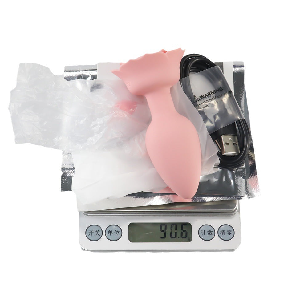 【APP Application】Wholesale from adult products manufacturers, enchantress charging APP remote control rose silicone backyard anal plug female masturbator
