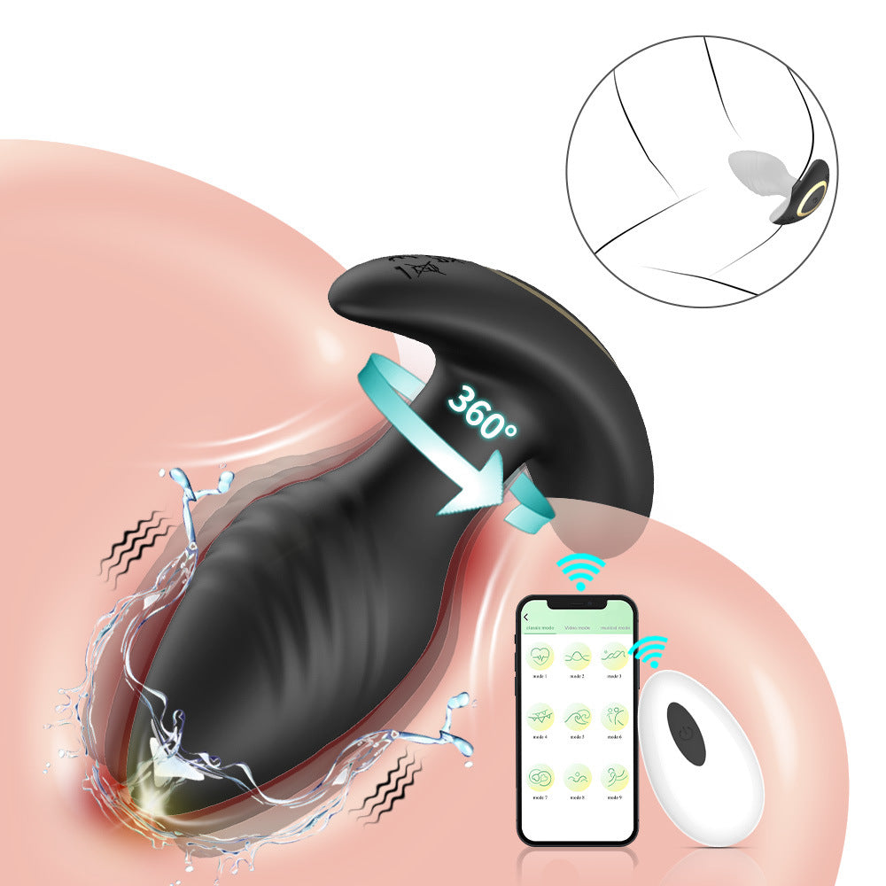 【APP Application】Wholesale of adult products manufacturers Wireless remote control Rotation and twist vibration Anchor type silicone backyard anal plug massager